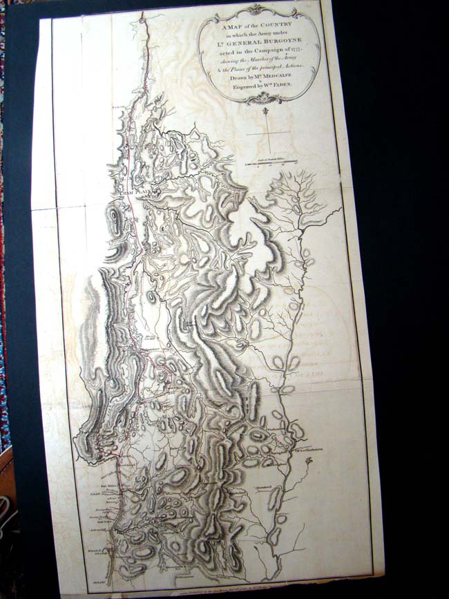 A revolutionary War period map showing The British Army positions under Gen. Burgoyne in 1777 — image 2
